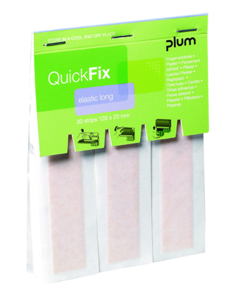 Refill QuickFix elastisk lang, B-Safety, 30 stk, 120x20 mm