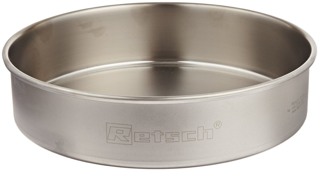 Analysesigte bund, Retsch, rustfri, Ø200 x 50 mm
