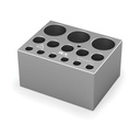 [9816815] IKA aluminiumblok, 6xØ6mm;5xØ12/13mm;3xØ25mm