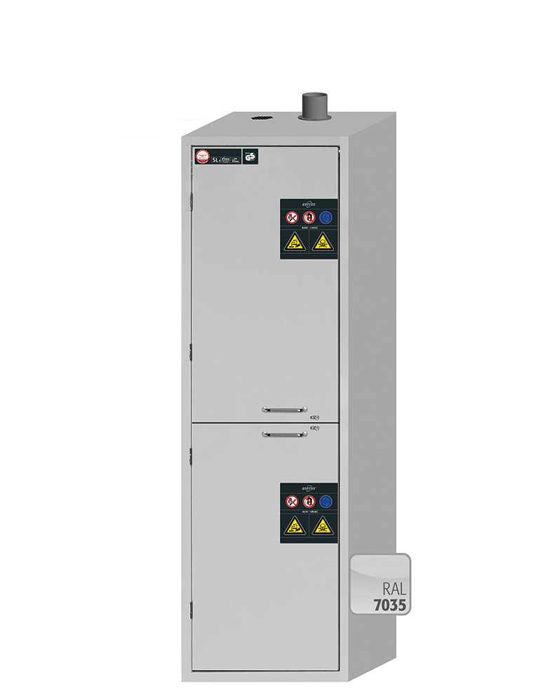 [9840702] Kemikalieskab, Asecos SL-CLASSIC, bredde 60 cm, 4 skuffer m. bakker