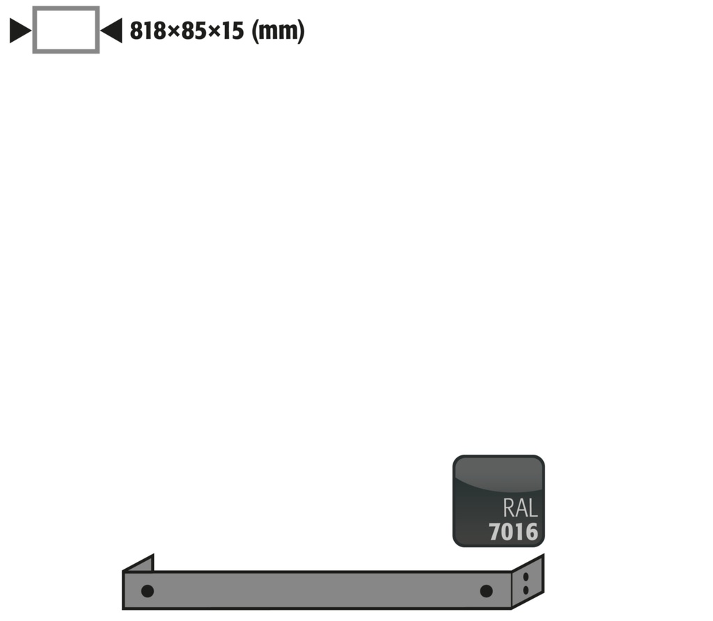 [9840718] Base cover, til Asecos Q90-serie bredde 90 cm