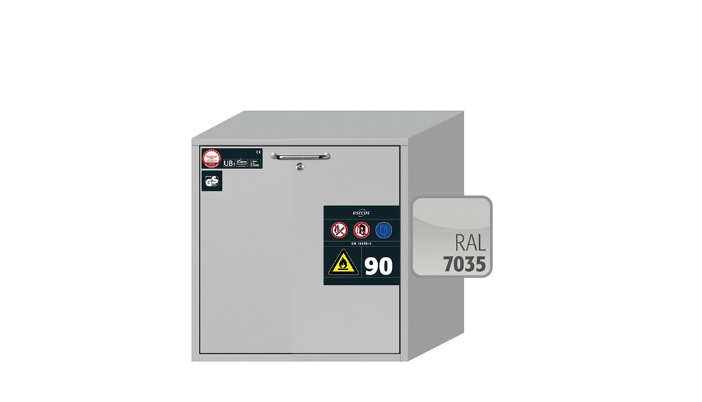 Brandskab, Asecos UB-S-90, bredde 59 cm, 1 skuffe