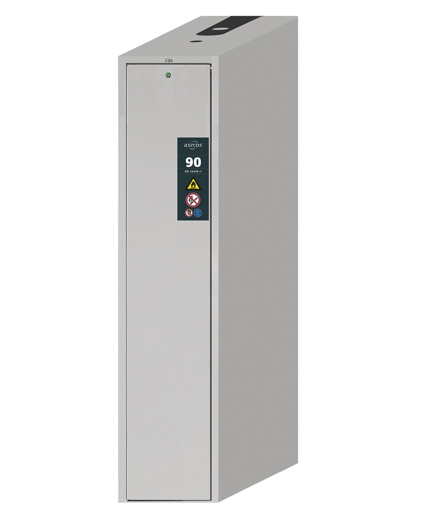 Brandskab, Asecos V-MOVE-90, bredde 45 cm, 4 hylder, spildbakke