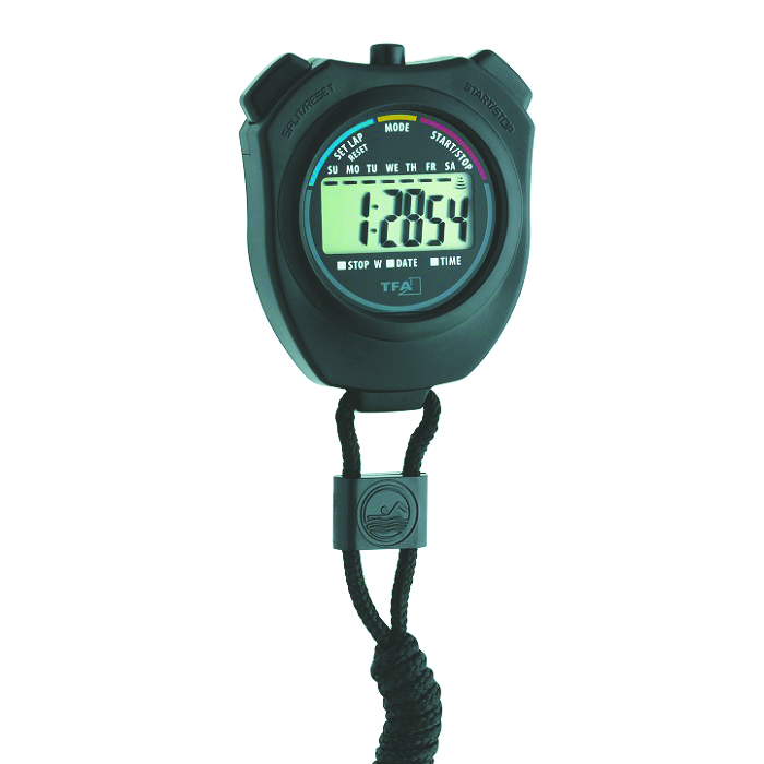 Digitalt stopur HiTrax Run, sort, 24 t, 1/100 sek.