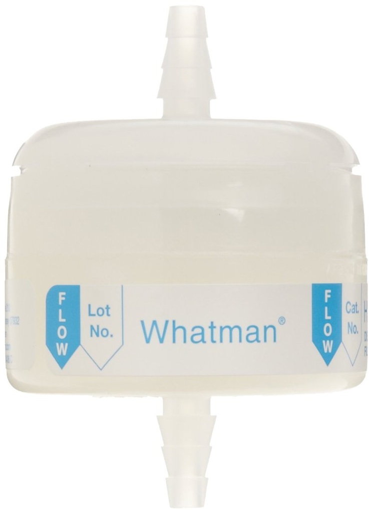 Filterkapsel, Whatman Hepa-Cap, GF, Ø36 mm, 1/4"-3/8" studser, til luftfiltrering