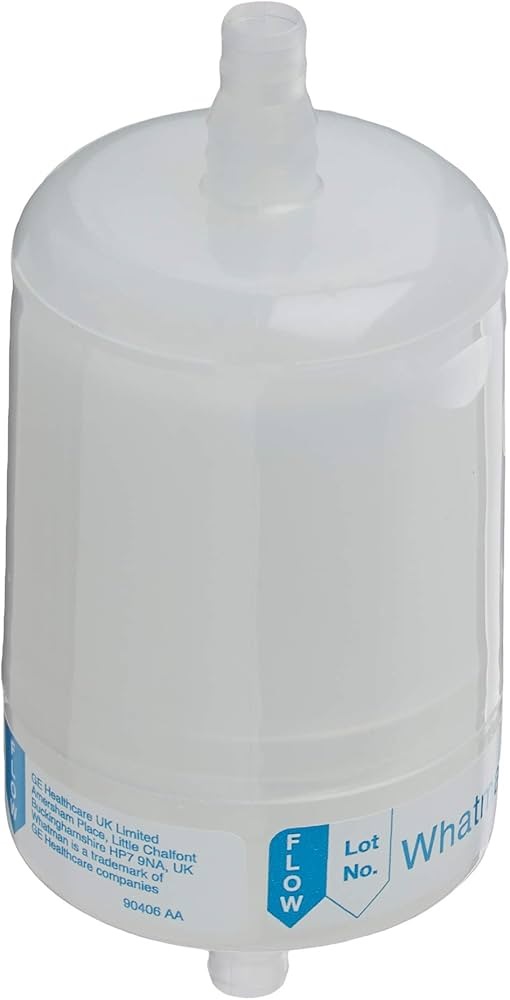 Filterkapsel, Whatman Hepa-Cap, GF, Ø75 mm, 3/8"-1/2" slangestudser, til luftfiltrering