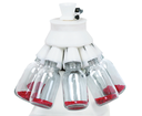 [2363126] Rotorhoved, POM, 1:8 deling, inkl. 8 stk. 500 ml