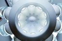 [2363127] Rotorhoved, POM plast, 1:10 deling, incl 250 ml fl