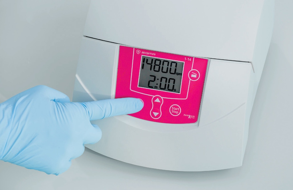 Centrifuge Sigma 1-14, Think Pink, uden rotor