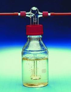 Komplet gasvaskeflaske med glasfritte, 500 ml