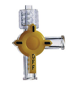 [2430600-23] Stophane, 3-vejs hane, PC, han luer lock, 10pak