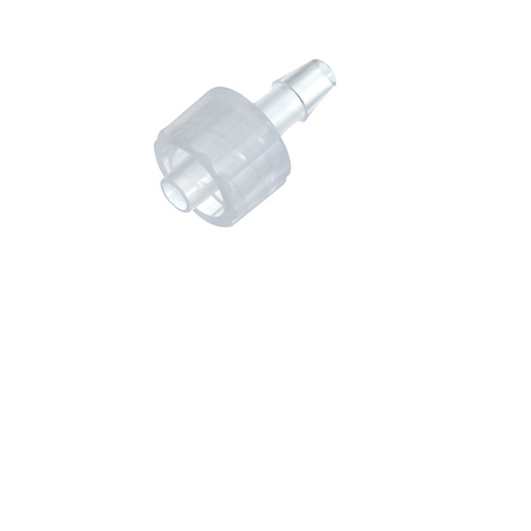 [2445505-19] Male luer m/låsering x 1/4" hose barb, nylon,25/pk