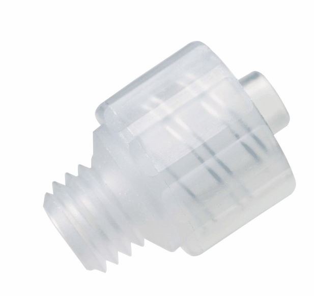 Adapter, PP male luer integral 1/4-28 UNF 25 stk