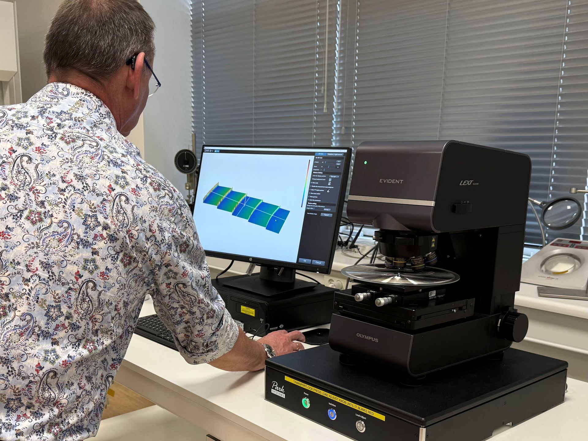 Mikroskoper materialetest