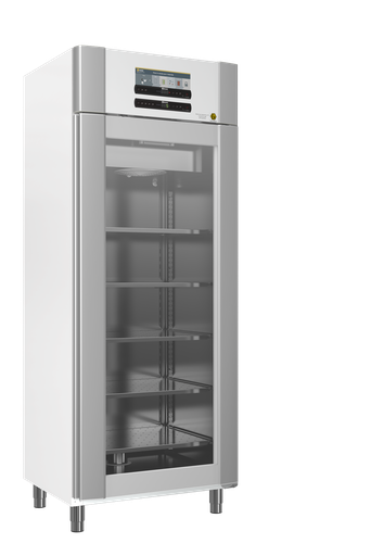 Kemikaliekøleskab, GRAM ExGuard ER600W, -2/+20°C, 614L, glasdør, 5 hylder, hvid
